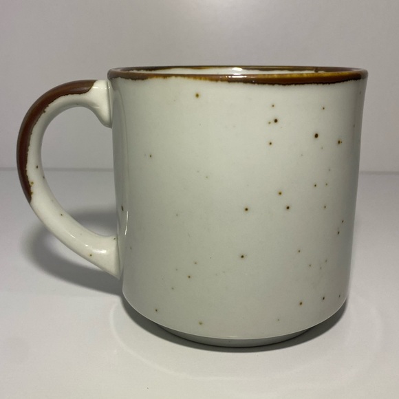 Vintage Goebel Hummel Stoneware Girl With Bird Speckled Brown Mug - Picture 3 of 6